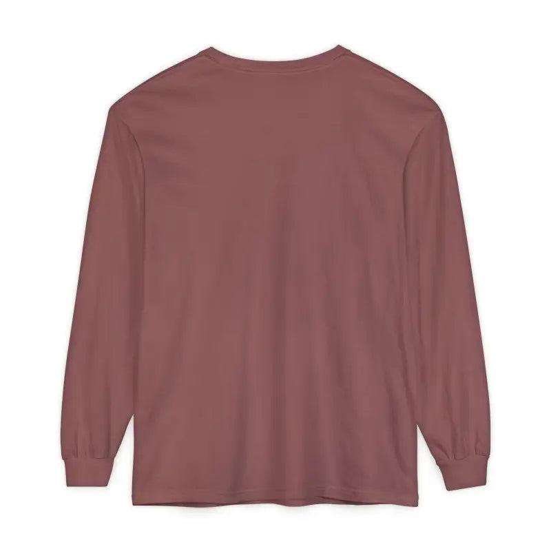 Mauve long-sleeved shirt featuring a Christmas Dinosaur and lights design