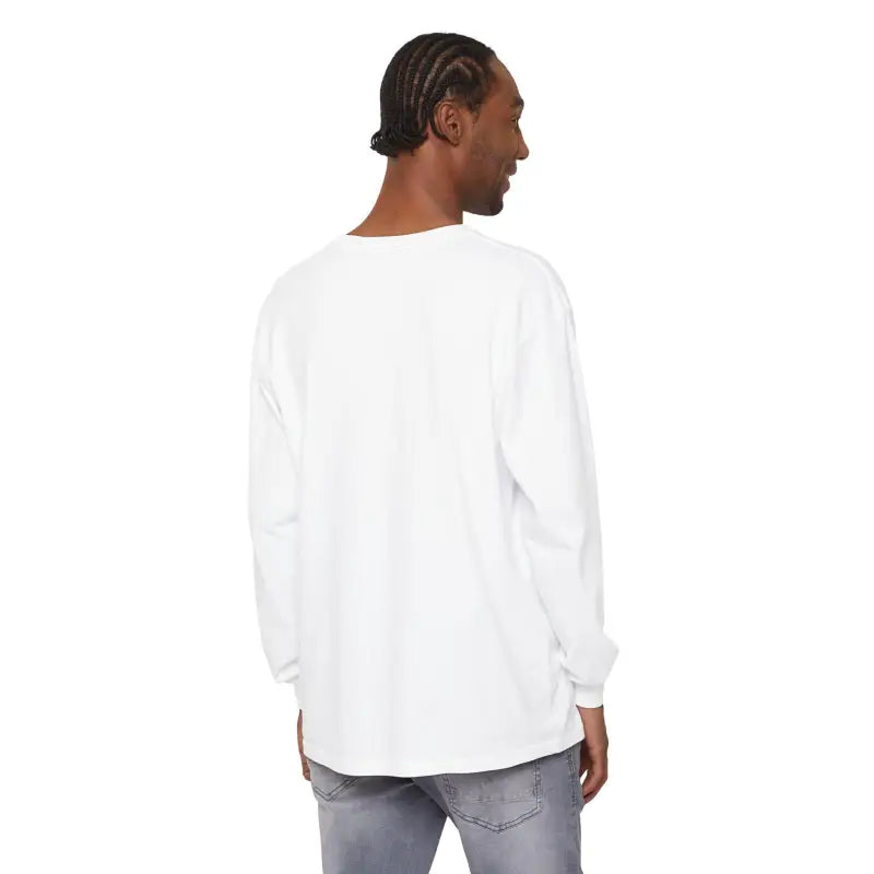 White long-sleeved shirt featuring Christmas Dinosaur and Lights design