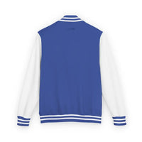 Blue and white varsity jacket from the Classic Varsity Jacket Collection