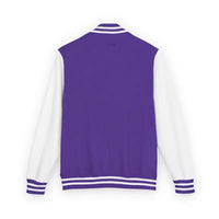 Purple and white varsity jacket from the Classic Varsity Jacket Collection