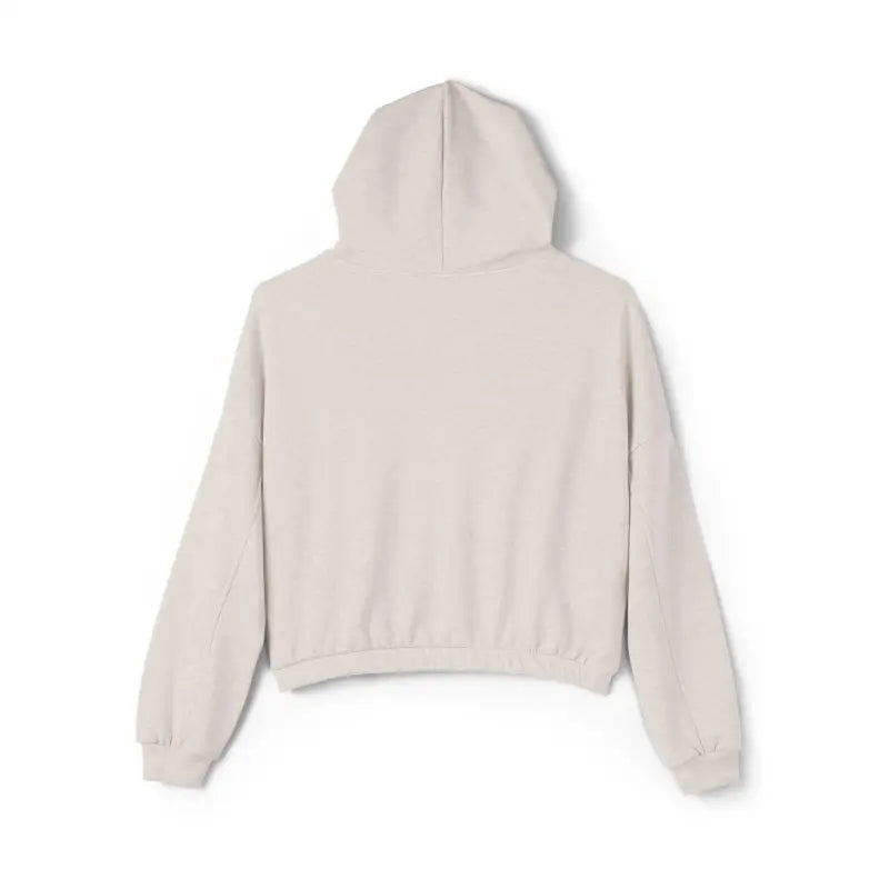 Beige hooded sweatshirt from Coexist Women’s Cinched Bottom Hoodie collection