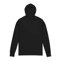 Black long-sleeved hooded t-shirt from Colorful Brick House Logo Sweatshirt collection