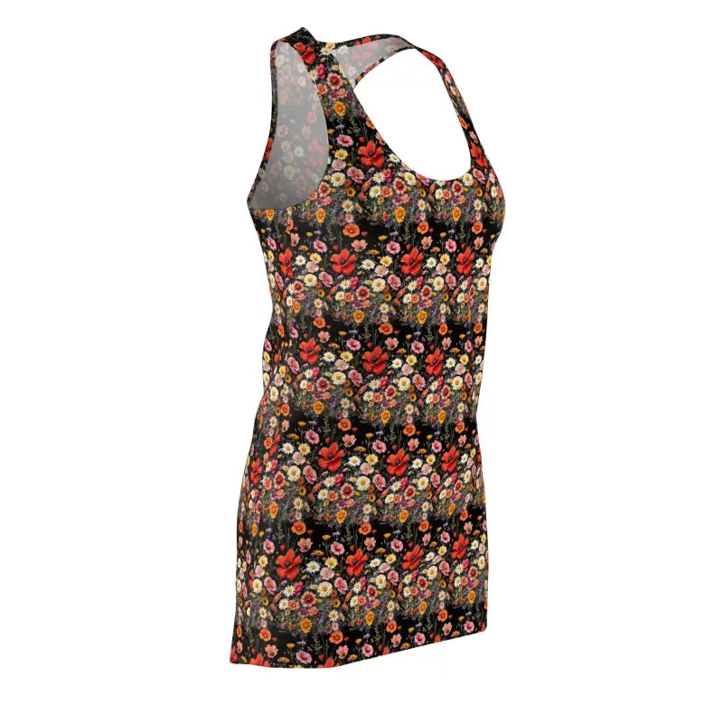 Floral Print Racerback Tank Dress featuring a vibrant floral print design