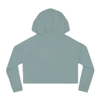 Light blue-green cropped hoodie with long sleeves from Flower Child Pastel Floral Print collection