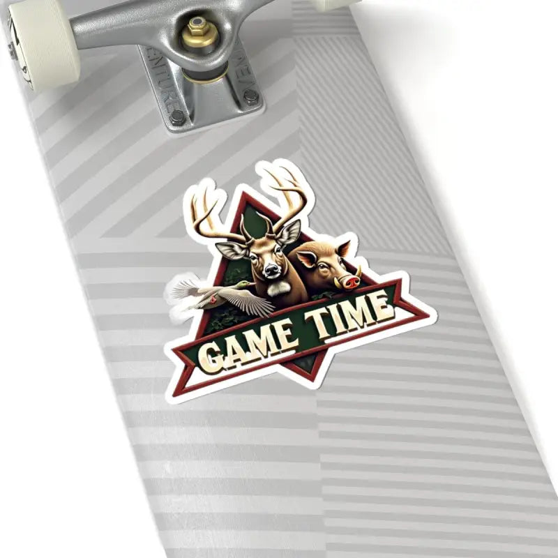 Hunting Emblem Sticker Featuring Deer, Boar, and Duck for outdoor enthusiasts