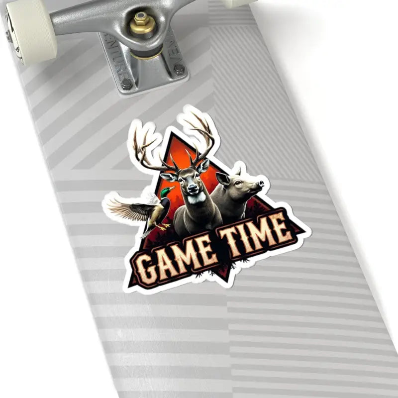 Hunting themed sticker featuring deer, duck, and boar designs for outdoor enthusiasts