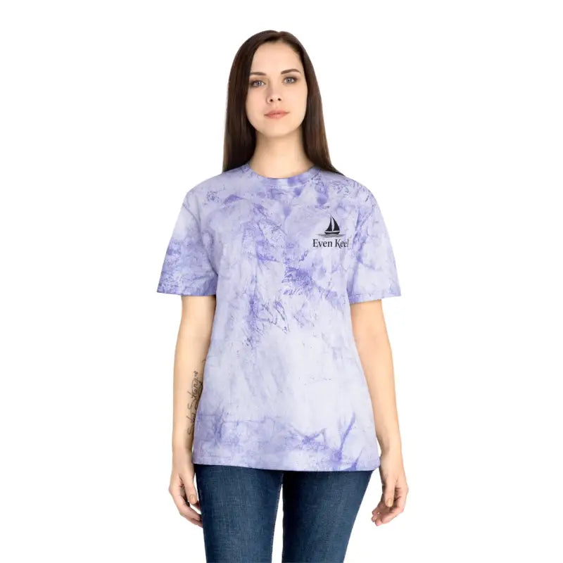 Life’s a Beach Unisex Color Blasted Tie Dye T Shirt in vibrant colors displayed