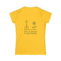 Light Blue Women's Gardening Tee Life Is Better In The Garden - Ocean State Styles