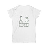 Light Blue Women's Gardening Tee Life Is Better In The Garden - Ocean State Styles