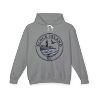 Pastel Block Island RI Graphic Hooded Sweatshirt - Ocean State Styles