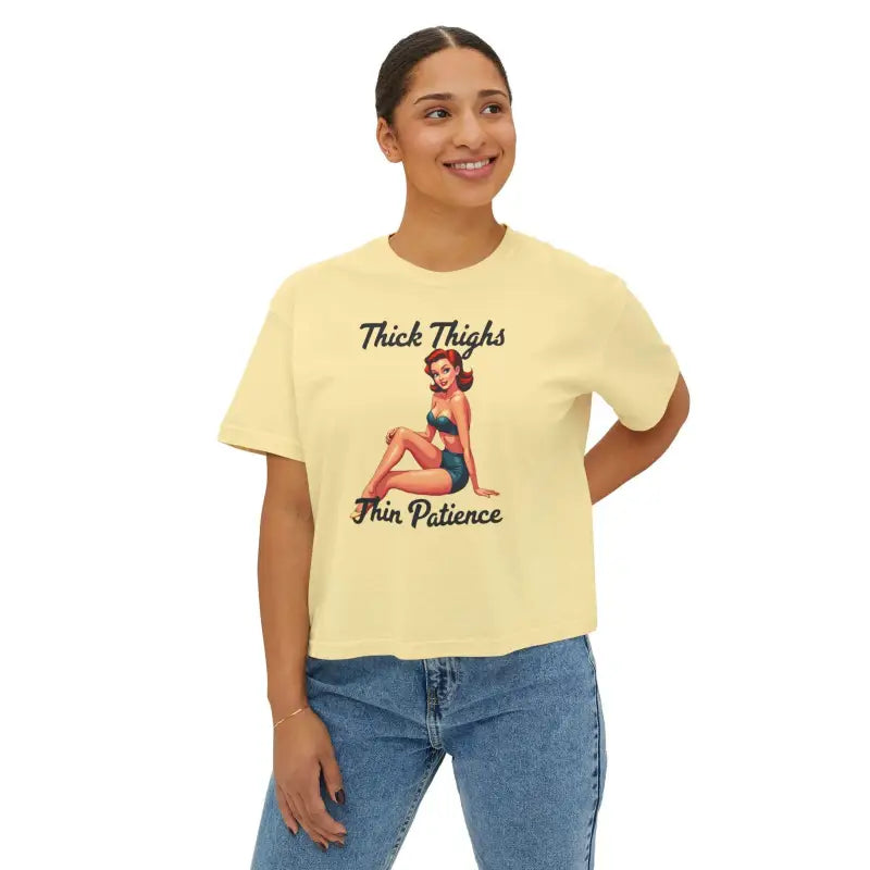 Woman modeling a graphic tee from the Pinup Girl Collection Women’s T Shirts