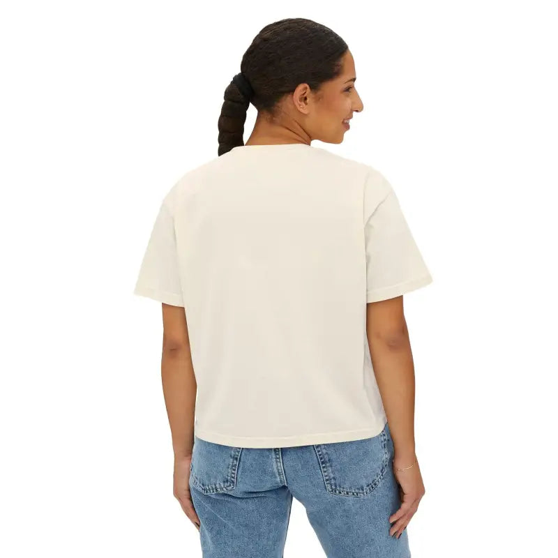 Cream-colored women’s t-shirt from the Pinup Girl Collection, stylish and versatile