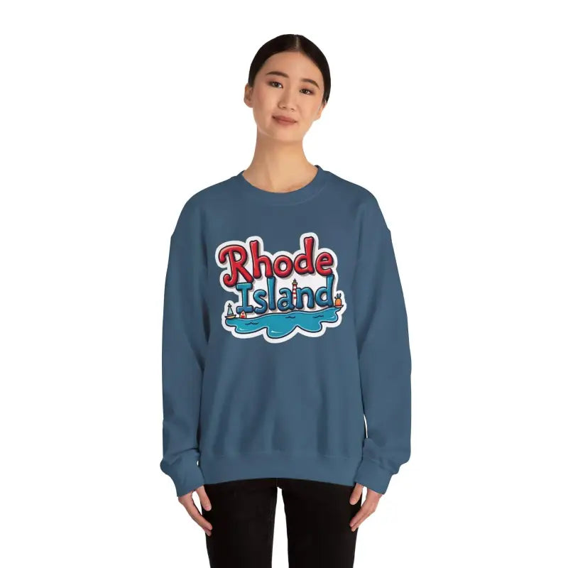 Rhode Island Graphic Crewneck Sweatshirt featuring a stylish Rhode Island design