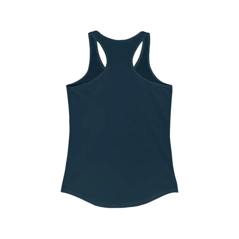 Dark blue Rhode Island Graphic Racerback Tank Top for casual style and comfort