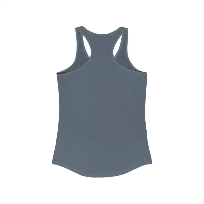 Gray Rhode Island Graphic Racerback Tank Top for stylish summer wear