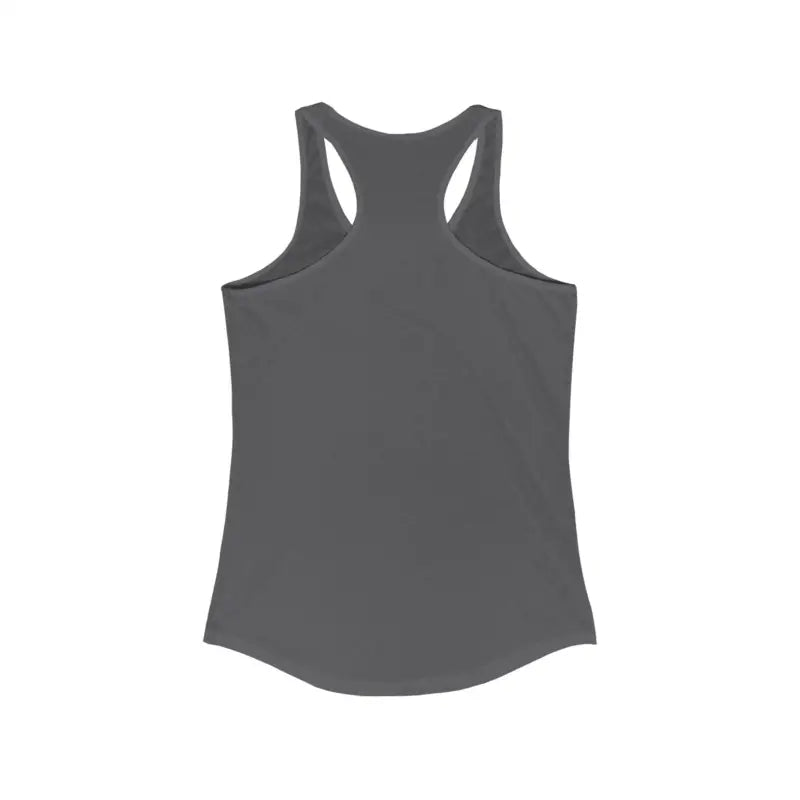 Gray Rhode Island Graphic Racerback Tank Top ideal for casual wear and summer outings