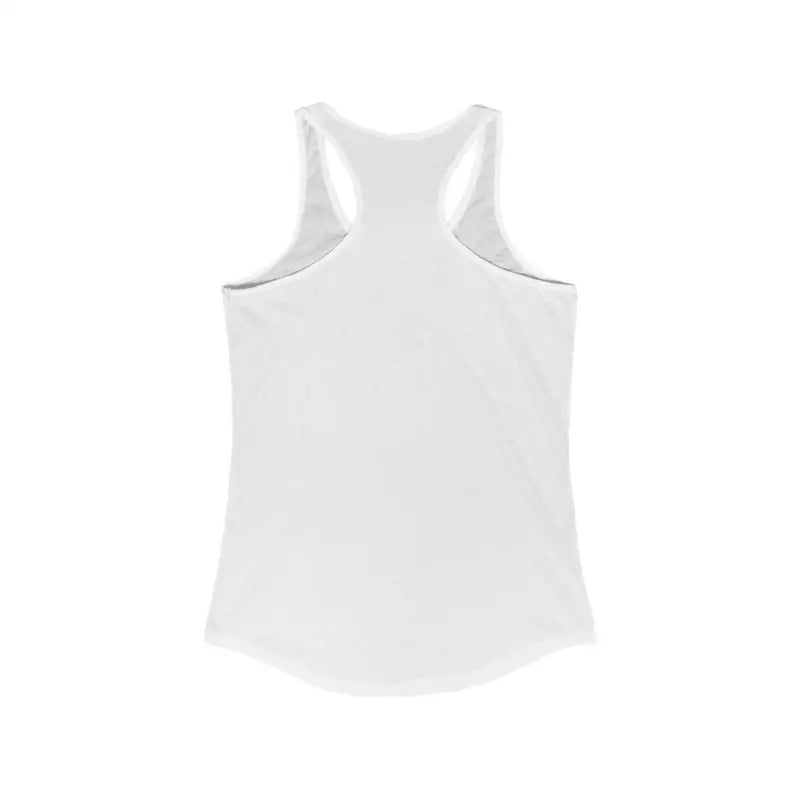 White Rhode Island Graphic Racerback Tank Top for a stylish summer look
