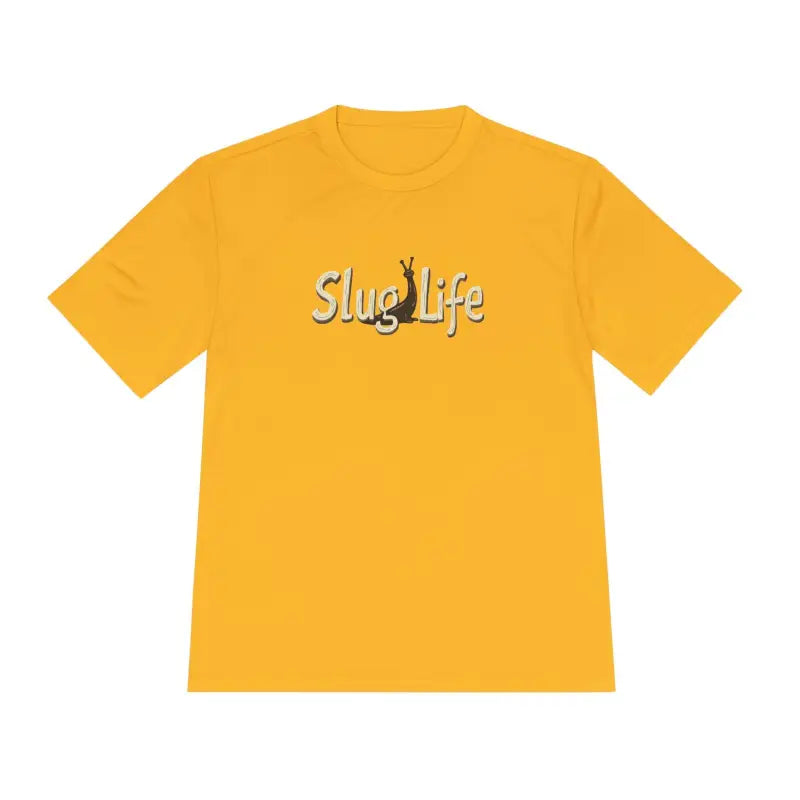 Yellow Slug Life Unisex Moisture Wicking Tee showcasing unique graphic design