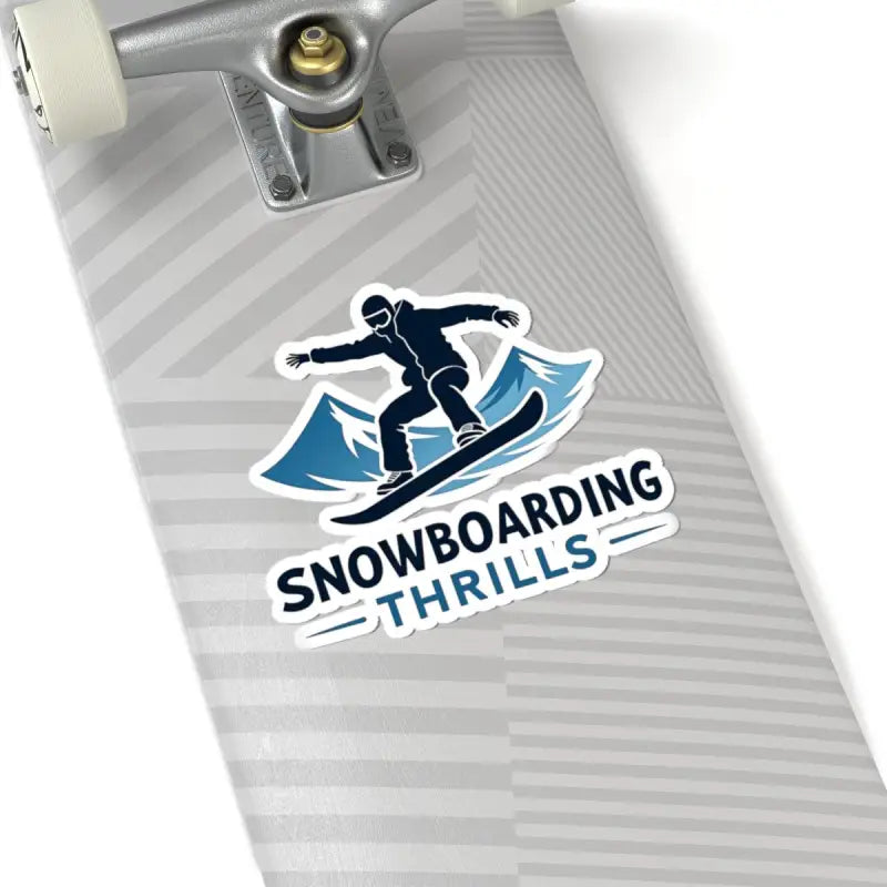 Snowboarding Thrills Sticker featuring dynamic snowboarding graphics and exciting design