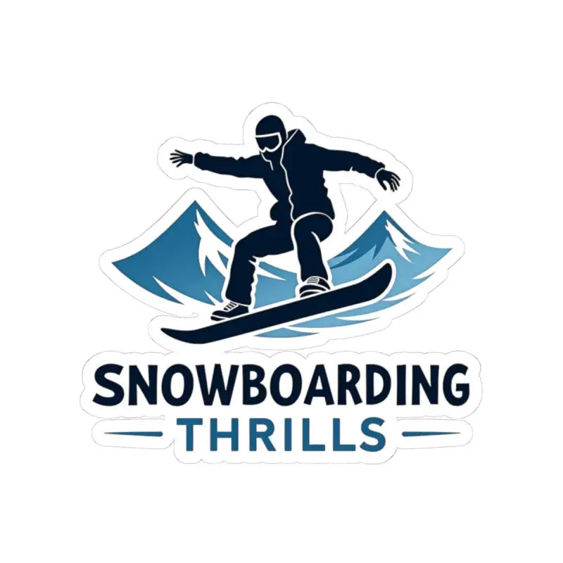 Snowboarding Thrills Sticker showcasing excitement and adventure in winter sports