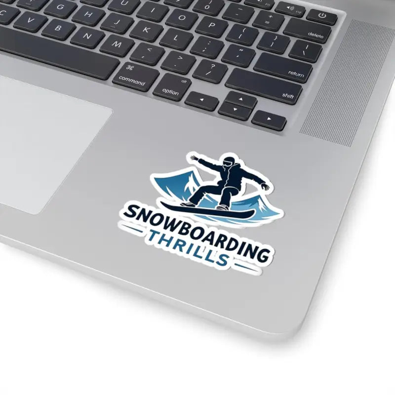 Snowboarding Thrills Sticker featuring dynamic snowboarding design for enthusiasts