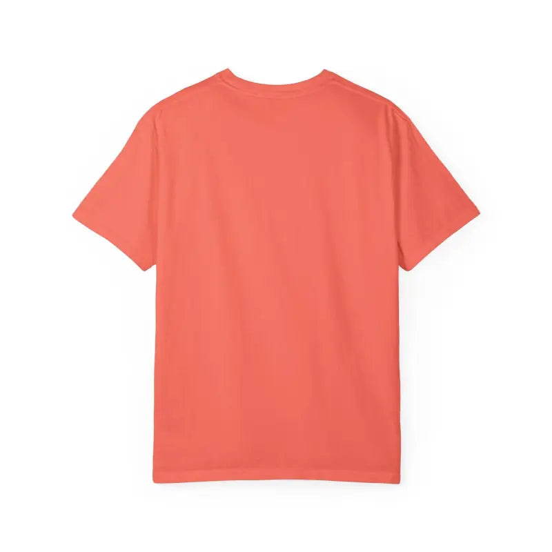 Salmon-colored short-sleeved T-shirt from Suns Out Buns Out summer collection