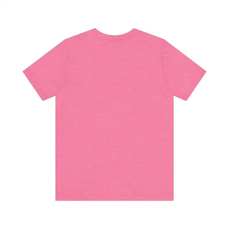 Pink Unisex Funny Coffee and Chickens Tee displayed among various color options