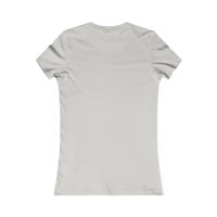 Light grey women’s short-sleeve fitted crew neck T-shirt from Women’s Floral Flower Power Print collection