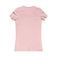 Light pink women’s slim-fit short-sleeve floral T-shirt from Women’s Floral Flower Power Print collection