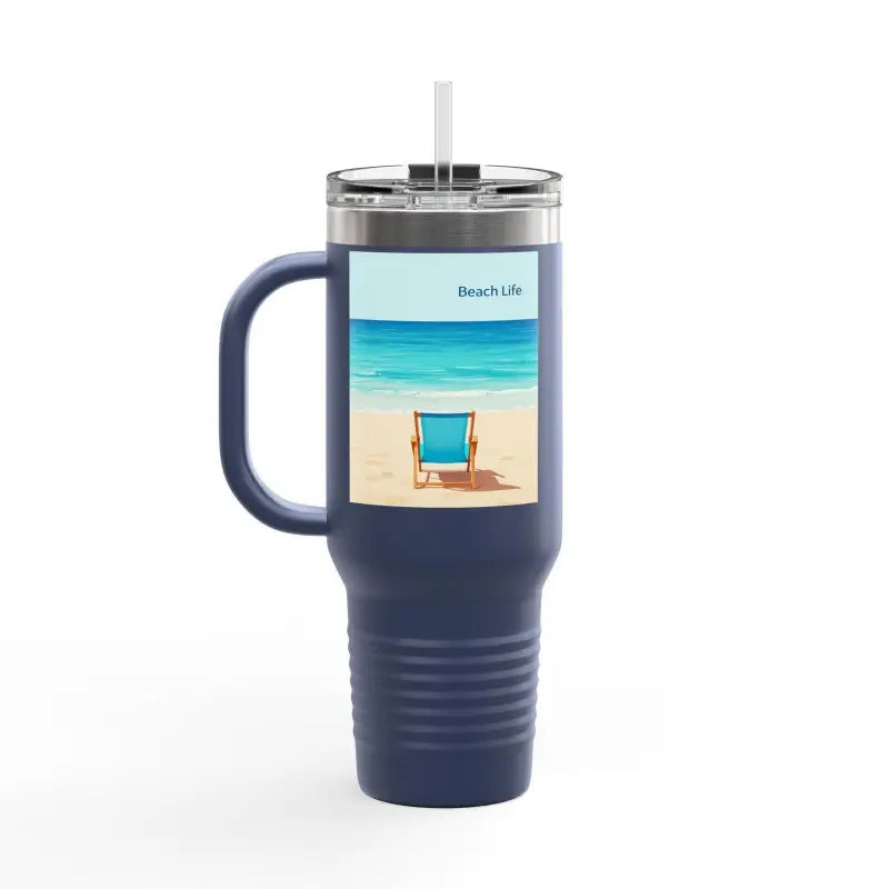 40oz Insulated Travel Mug Beach Life Design - Ocean State Styles