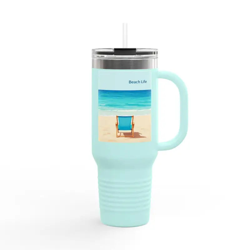 40oz Insulated Travel Mug Beach Life Design - Ocean State Styles
