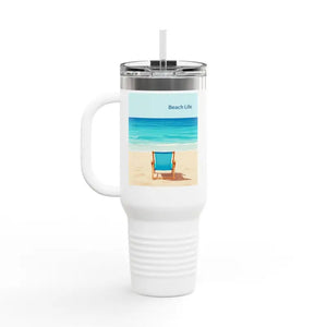 40oz Insulated Travel Mug Beach Life Design - Ocean State Styles