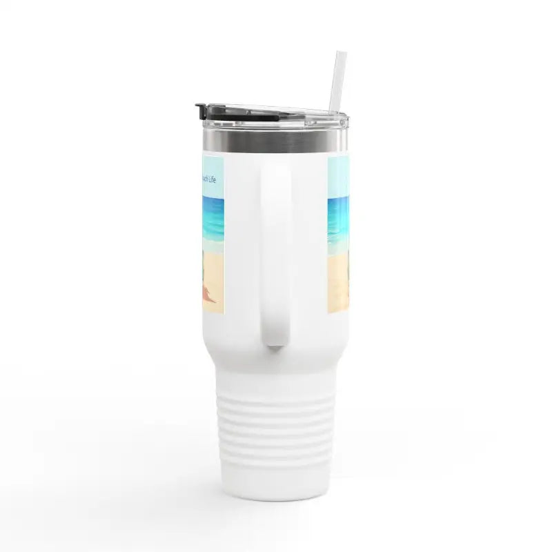 40oz Insulated Travel Mug Beach Life Design - Ocean State Styles
