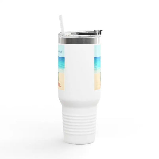 40oz Insulated Travel Mug Beach Life Design - Ocean State Styles