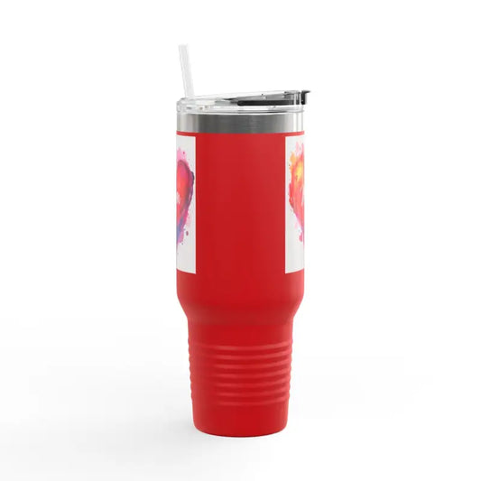40oz Insulated Travel Mug with Heart Design for Love Mom Day - Ocean State Styles