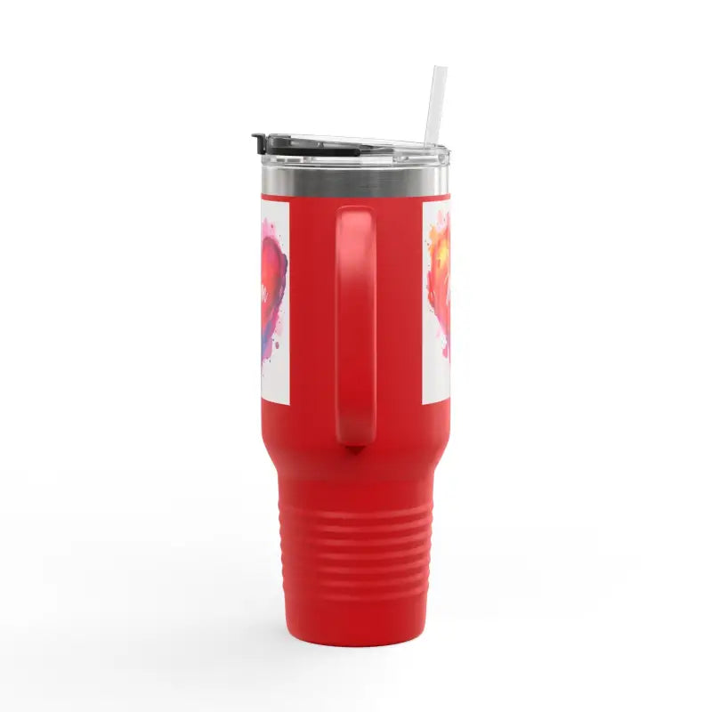 40oz Insulated Travel Mug with Heart Design for Love Mom Day - Ocean State Styles