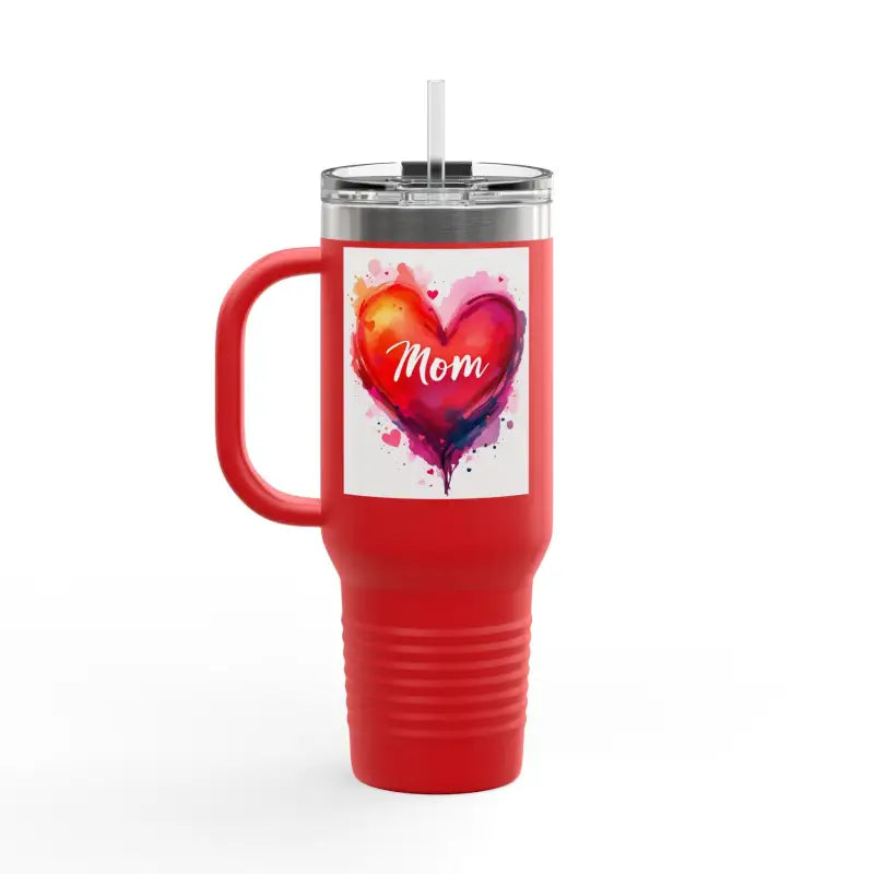40oz Insulated Travel Mug with Heart Design for Love Mom Day - Ocean State Styles