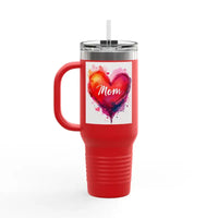 40oz Insulated Travel Mug with Heart Design for Love Mom Day - Ocean State Styles