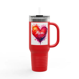 40oz Insulated Travel Mug with Heart Design for Love Mom Day - Ocean State Styles