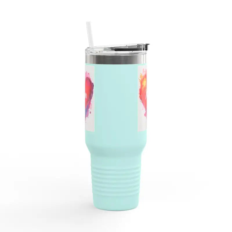 40oz Insulated Travel Mug with Heart Design for Love Mom Day - Ocean State Styles