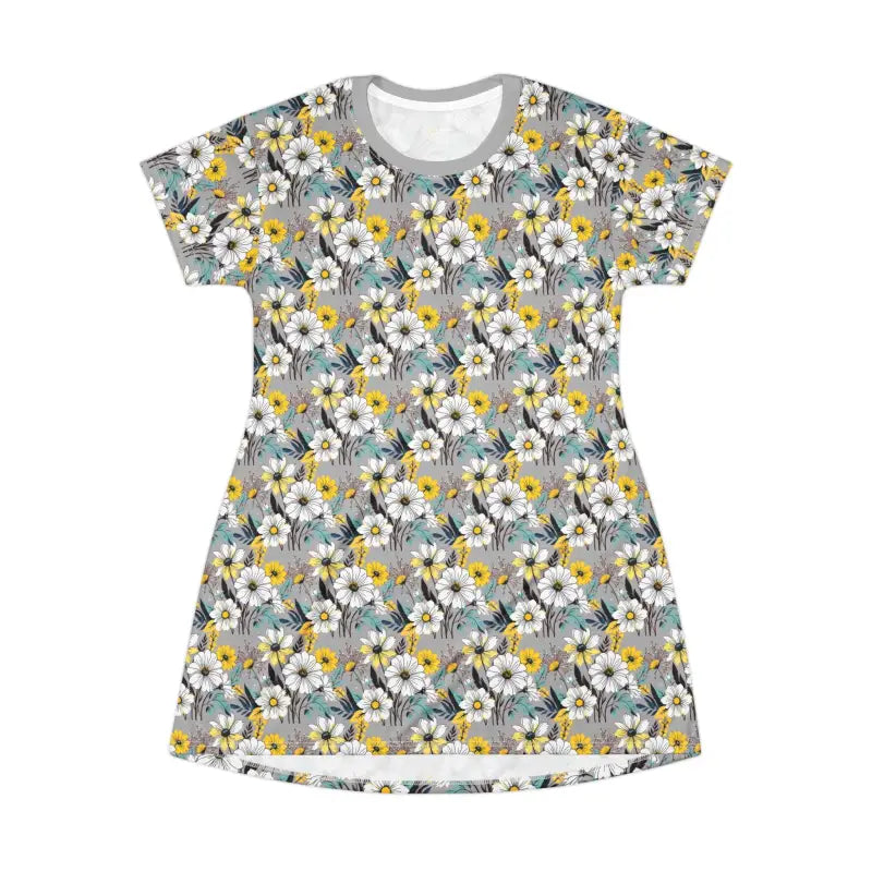 Floral print t-shirt dress featured in All Over Print Floral Summer T Shirt Dress