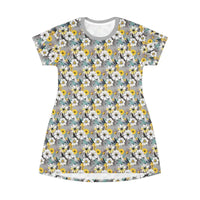 All Over Print Floral Summer T Shirt Dress for Effortless Style - Ocean State Styles