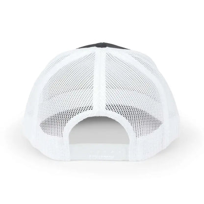 Black and white mesh baseball cap featuring American Flag embroidery for stylish wear