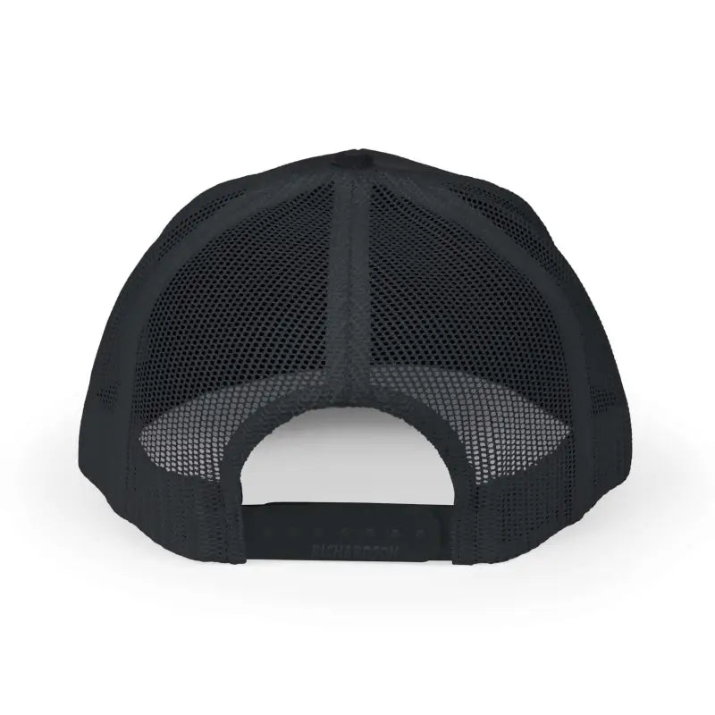 Black mesh baseball cap featuring American Flag embroidery for stylish outdoor wear