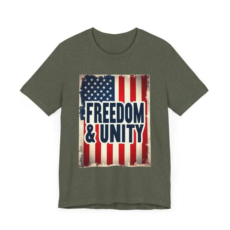 American Flag Freedom and Unity Unisex Tee for All - Ocean State Styles
