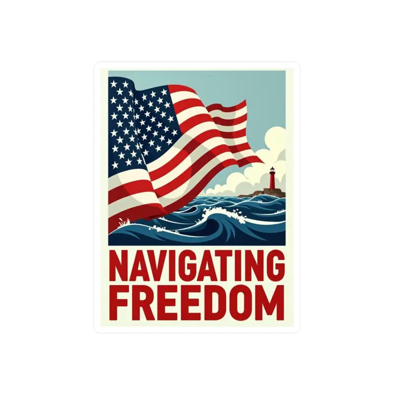 American flag nautical poster design for American Flag Nautical Vinyl Decal