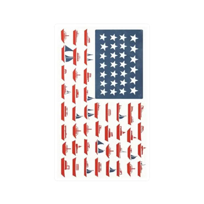 American Flag Sailboat Stripes Decal featuring a unique design of boat stripes
