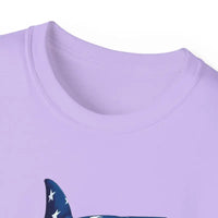 American Flag Shark Design Ultra Cotton Unisex T Shirt - Ocean State Styles