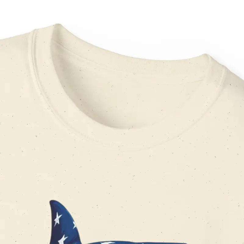 American Flag Shark Design Ultra Cotton Unisex T Shirt - Ocean State Styles