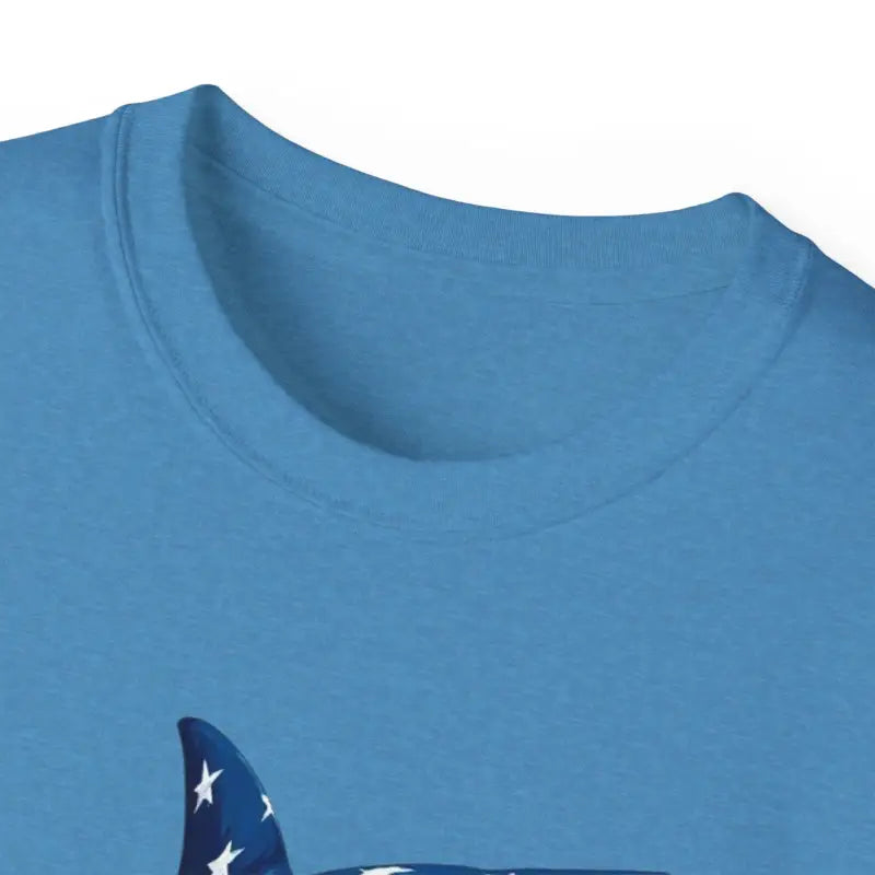American Flag Shark Design Ultra Cotton Unisex T Shirt - Ocean State Styles